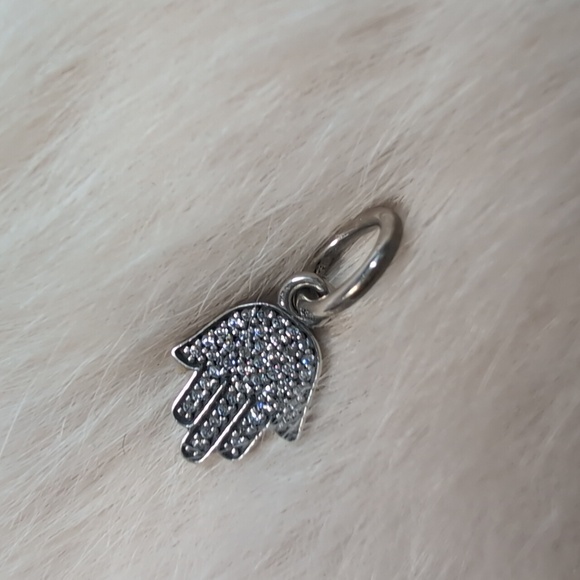 EUC Pandora Silver Hamsa Hand Charm - Picture 2 of 3